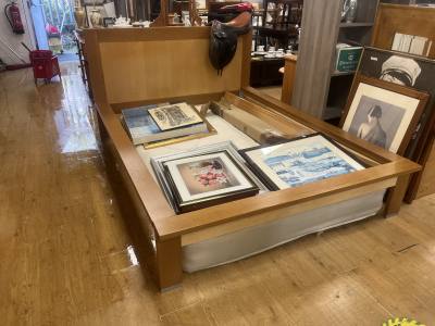 OAK + BEECH EFFECT DOUBLE BED FRAME