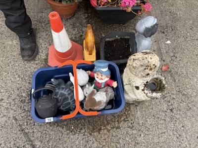 LOT OF GARDEN ORNAMENTS ETC