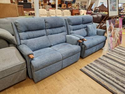 PAIR OF 2 SEATER FABRIC COUCHES