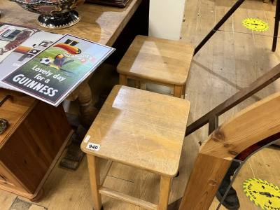 PAIR OF STOOLS