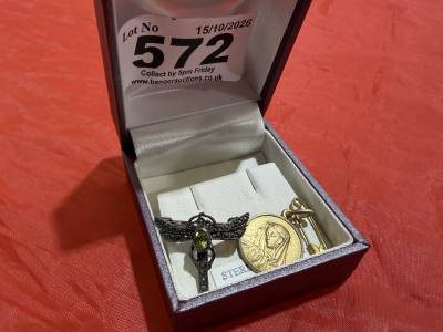 SILVER BROOCH + PENDANT