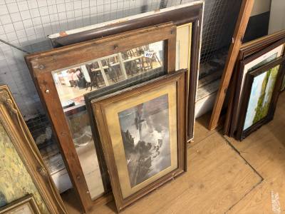 2 X VINTAGE PRINTS + MIRROR