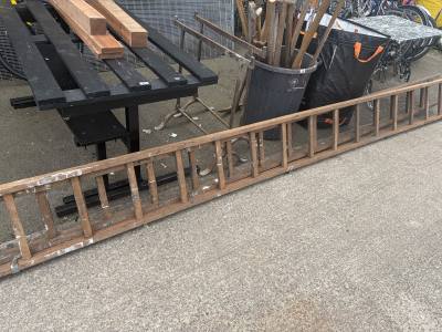 2 TIER WOODEN LADDER