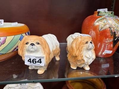 PAIR OF SYLVAC DOGS