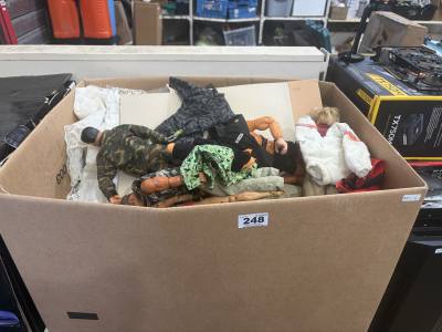BOX LOT OF ACTION FIGURES + ODDS