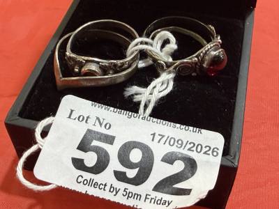 4 X SILVER RINGS