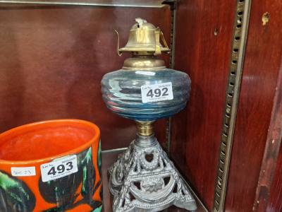 CAST BASE OIL LAMP