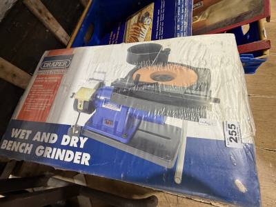 NEW WET + DRY BENCH GRINDER