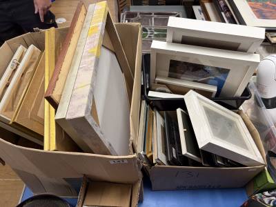 3 X BOXES OF PICTURES + FRAMES