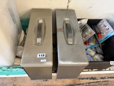 2 X FILE BOXES