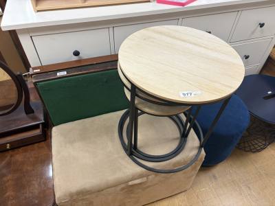 STORAGE STOOL + MODERN NEST OF TABLES