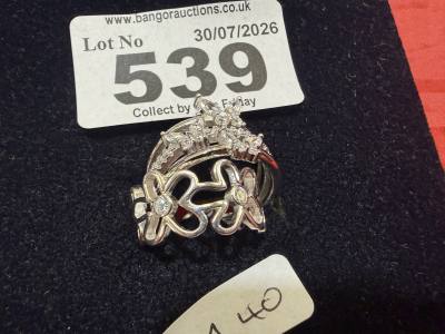 2 X SILVER DRESS RINGS