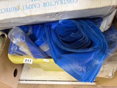 CARPET PROTECTOR + BLUE PLASTIC SHEETS