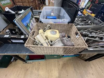 BASKET OF 4 X RETRO TELEPHONES