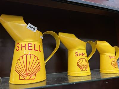 3 X SHELL WATERING CANS