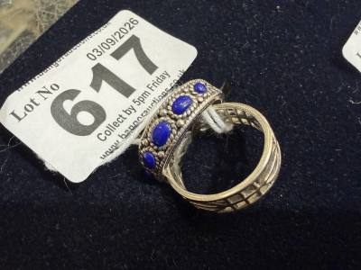 SILVER LAPIS RING + BAND