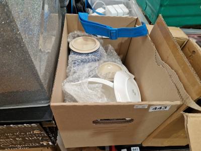BOX OF PYREX + LE CREUSET