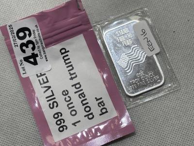 SILVER 999 1 Oz TRUMP BAR