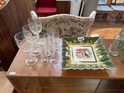 VILLEROY + BOCH DISH + GLASSES