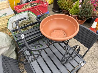 BIKE PLANTER + ARTIFICIAL PLANTS