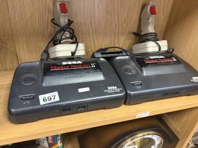 2 X SEGA MASTER SYSTEMS + ACCESSORIES ( NO LEADS)