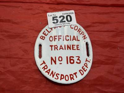 ENAMEL BELFAST CORPORATION ARM BADGE