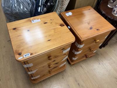 2 X PINE BEDSIDES