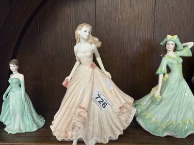3 X COALPORT FIGURINES