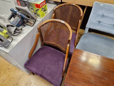 RATTAN BACK CHAIRS