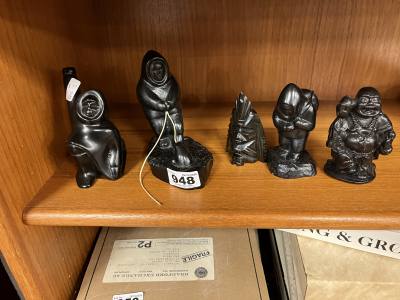 LOT OF CARVED FIGURES