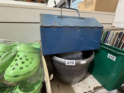 TOOL BOX + CONTENTS + BUCKET OF SCREWS