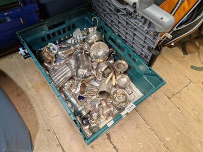 BOX OF SIVLERPLATE