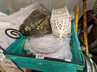 BOX LOT + LANTERNS
