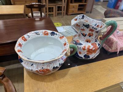 IRONSTONE JUG + BOWL