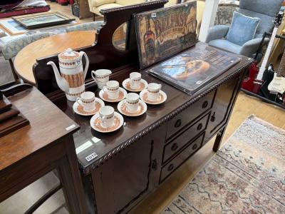 MAHOGANY MIRROR BACK SIDEBOARD