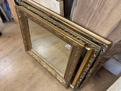 2 X GILT FRAMED PRINTS + MIRROR
