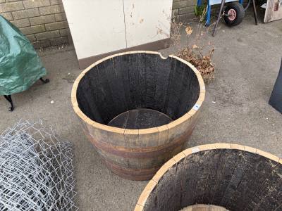  HALF BARREL PLANTER