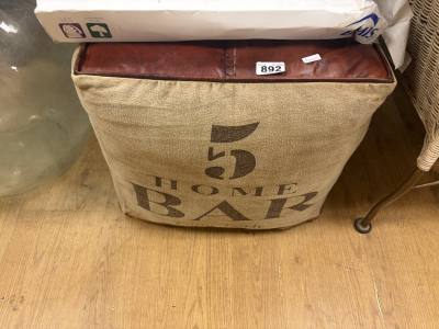 LEATHER TOP POUFFE