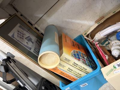 3 X STAMP BOOKS + PICTURE