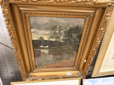 GILT FRAMED OIL