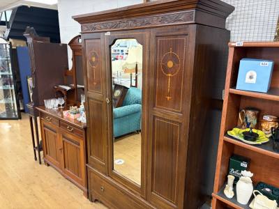 EDWARDIAN INLAID WARDROBE