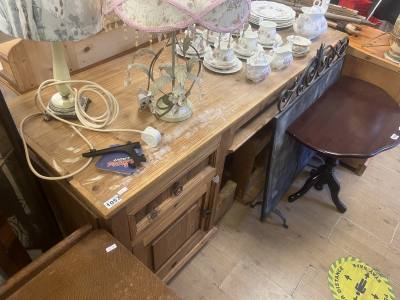 PINE DRESSING TABLE + STOOL