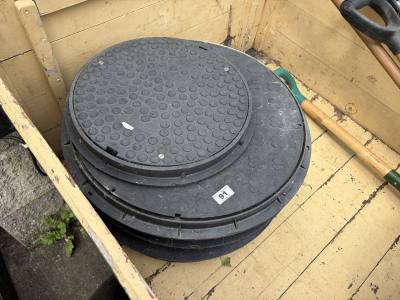 LOT OF MANHOLE COVERS