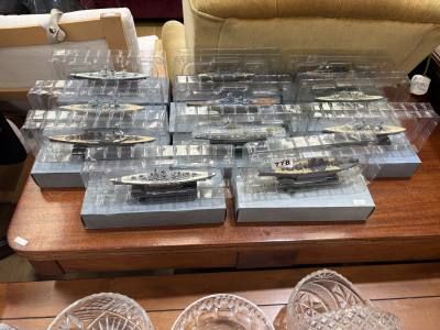 11 X MODEL BATTLESHIPS