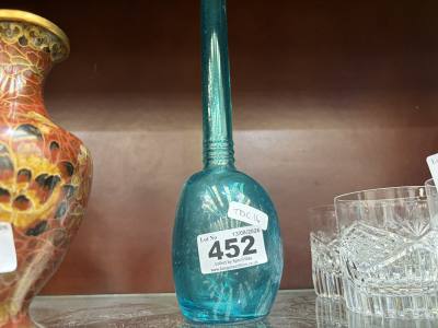 MID CENTURY BULBUS AQUA VASE