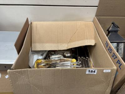 BOX OF SILVER PLATED CUTLERY