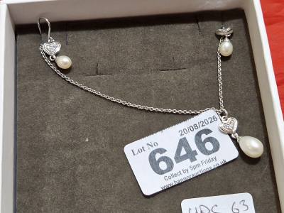 ARGENTO SILVER NECKLACE + EARRINGS SET