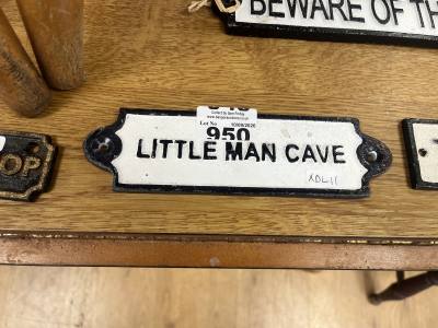 LITTLE MAN CAVE SIGN