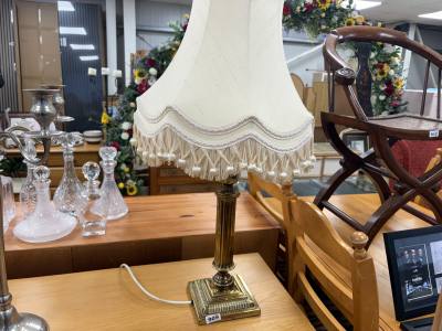 BRASS PILLAR LAMP