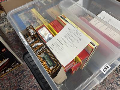 BOX OF TRAIN MODELS INCLUDING HORNBY ETC.